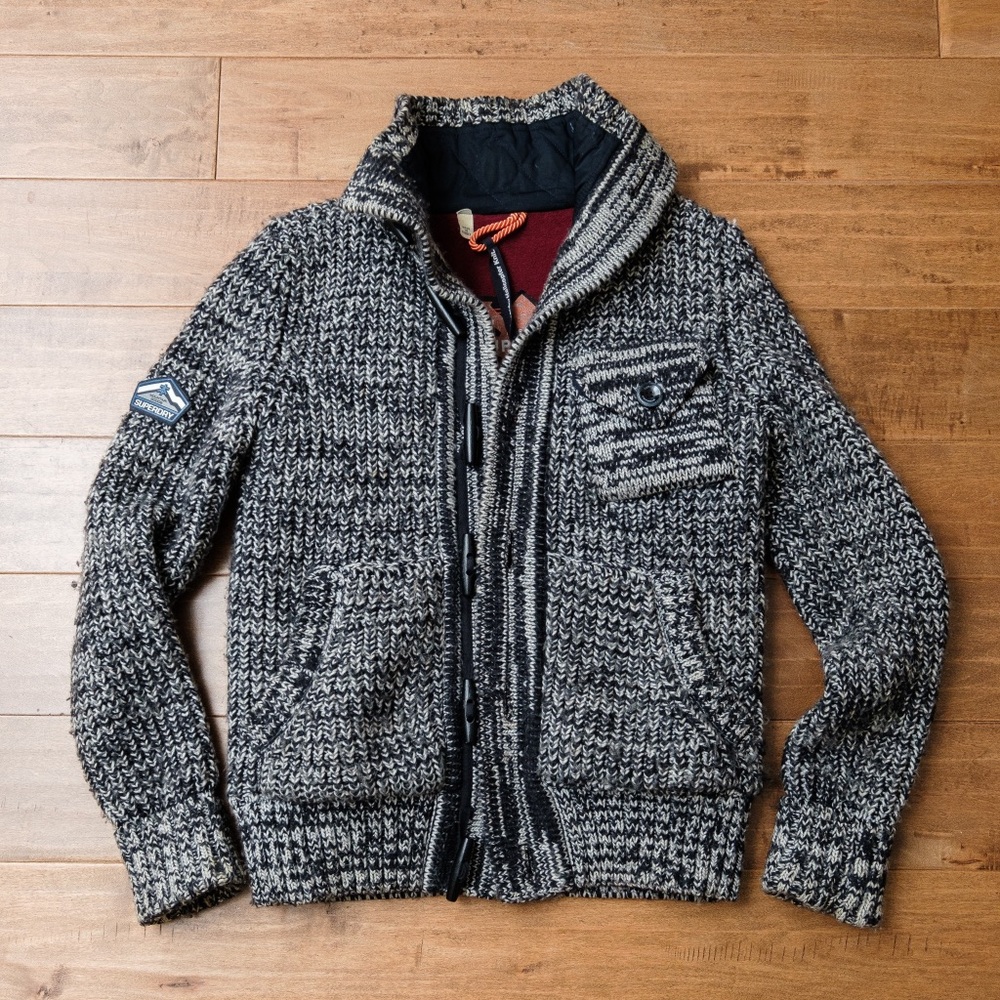 Superdry Men's Knit Cardigan Winter Jacket
